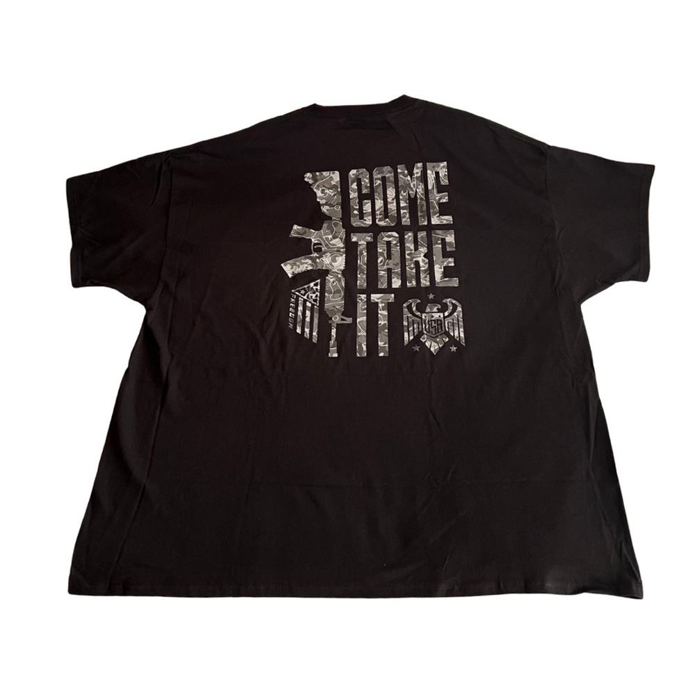 I Love My Freedom Men’s Black Come Take It T-shirt